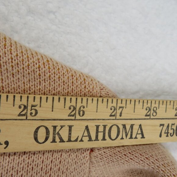 LOFT Sweater Womens XL Beige Half Zip Mock Neck Hearts Pullover Knit Cozy Ribbed - Picture 6 of 8